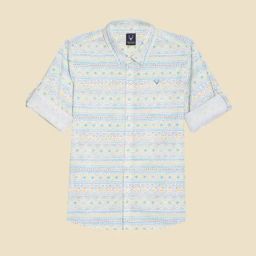 Allen Solly Boys Blue Printed Shirt-image-42