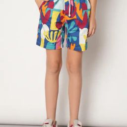 Jack & Jones Junior Blue Printed Shorts-image-48