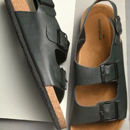 Hoversole Men's Green Cork Back Strap Sandals-picture-20