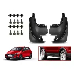Auto Pearl Front and Rear Mud Guard For i20 Active 1.2 SX with AVN 2020(Black) Set of 4 Pcs-1