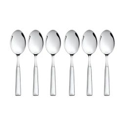 Montavo by FNS Lisbon Silver Stainless Steel Dinner Spoon - Set of 6-image-6