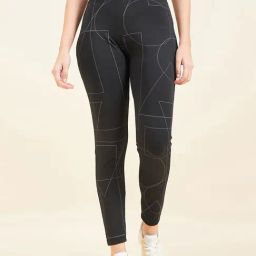 Sweet Dreams Black Printed Sports Tights-image-82