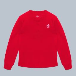 Kiddopanti Unisex Red Solid Full Sleeves T-Shirt-image-89