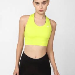 Reebok Yellow Logo Print Sports Bra-picture-18