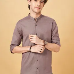 Indus Route by Pantaloons Mauve Regular Fit Shirt-image-71