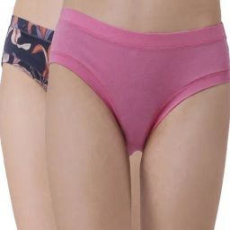 Soie Blue & Pink Printed Basics Panty - Pack of 2-image-95
