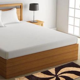 HOSTA HOMES Brown & Beige Polyester Shaggy Fur Bed Side Runner - Set of 1-image-71