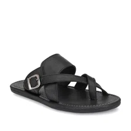 Shences Men's Black Cross Strap Sandals-image-31