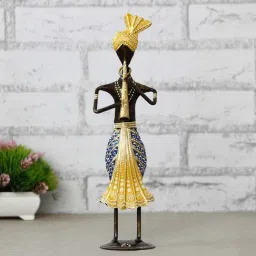 eCraftIndia Tribal Man Playing Musical Instrument Trumpet Decorative Showpiece-image-42