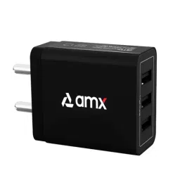 AMX XP 35 17W 3 Port Smart USB Wall Charge Adapter (Black)-42