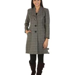 Mustard Grey Checks Overcoat-image-10
