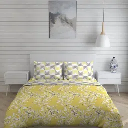 Layers Illuminating Homes Floral Grey 144 TC Cotton King Bedding Set-image-66