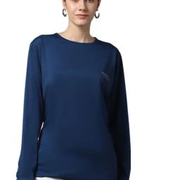 Vimal Jonney Blue Logo Print T-Shirt-image-71