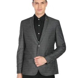 AD by Arvind Grey Full Sleeves Notched Lapel Blazer-image-19