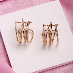 Bohey by KARATCART Contemporary Hoop Earrings-74