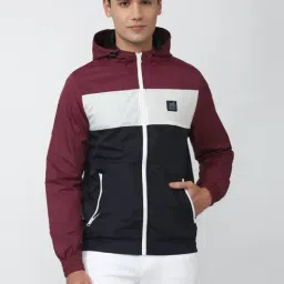 Academy By Van Heusen Multi Slim Fit Colour Block Hooded Jacket-image-3