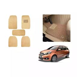 Auto Pearl Heavy Duty Anti Slip Noodle Nomad Style Car Floor Mats Set of 5 Beige for Mobilio-image-94