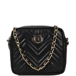 Carlton London Black Quilted Medium Sling Handbag-picture-12