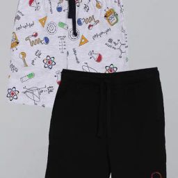 3PIN Boys Multi Cotton Regular Fit Printed Shorts - Pack of 2-picture-28