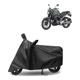 Auto Pearl Polyester Two Wheeler Cover for Yamaha FZ-S Fi Version 3.0 BS6 (Grey)-image-85