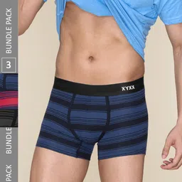 XYXX Men Pack of 3 Super Combed Cotton Streax Trunk XYTRNK3PCKN836-picture-46