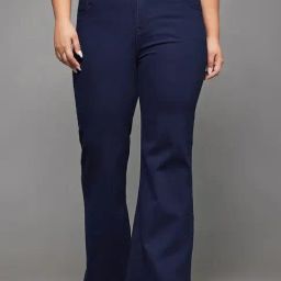 Miss Chase A+ Blue Denim Regular Fit High Rise Jeans-image-53