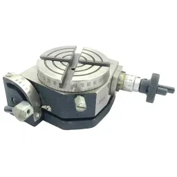 A.D INTERNATIONAL Rotary Milling Table Tilting 4 Slot with 3 inch (80 mm) Diameter and 5/16 inch (7.9 mm) Slot Width, CJ-P2D2-J9U3-9