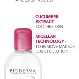 Bioderma Sensibio H2O Micellar Cleansing Water & Makeup Removing Solution - 250 ml image 3