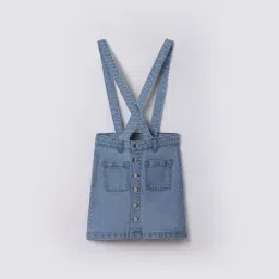 Fame Forever by Lifestyle Girls Blue Cotton Solid Skirt-picture-3