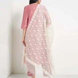 Rangmanch by Pantaloons White Textured Pattern Dupatta image 2