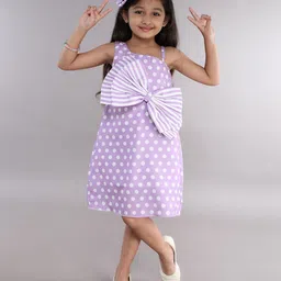 Pink Chick Polka Dot Print One Shoulder A-Line Dress-picture-48