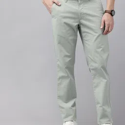 Van Heusen Men Micro Ditsy Printed Slim Fit Chinos Trousers-image-25