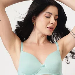 DressBerry Turquoise Blue Half Coverage Lightly Padded Bra All Day Comfort-picture-21