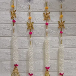 Sellplus 4 Pcs White Mogra With Satiya Small Hanging-image-79