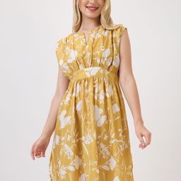 Amarasha Floral Print Crepe Fit & Flare Dress-image-79