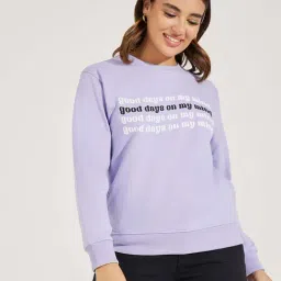 Styli Purple Printed Sweatshirt-picture-34
