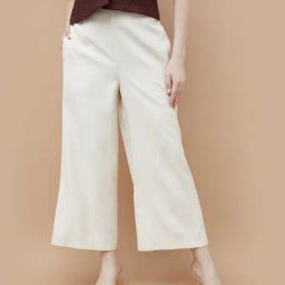 Code By Lifestyle White Regular Fit Trousers-image-62