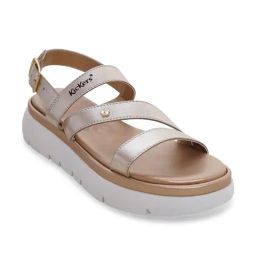 Kickers Women's KICK STRAP-IN Champagne Back Strap Wedges-picture-30