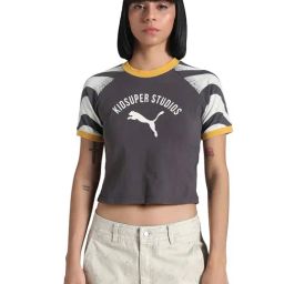 Puma Grey Cotton Printed Tee-image-68