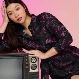 The Souled Store Black Regular Print Dress-picture-26