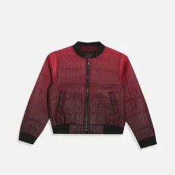 Allen Solly Boys Maroon Printed Full Sleeves Jacket-image-27