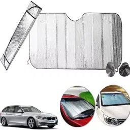 Auto Pearl F40 Dashboard Sun Shade Cover with Suction Cup for BMW 320D (Silver)-15