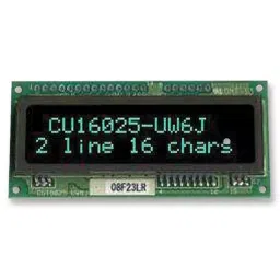 NORITAKE ITRON Vfd Module, 2X16, 5mm, CU16025-UW6J-47
