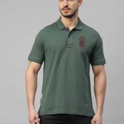Royal Enfield MLG Dark Olive Regular Fit Logo Polo T-Shirt-picture-9