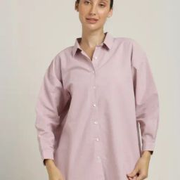 Saltpetre Pink Oversized Regular Fit Shirts-image-16