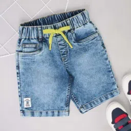 Pantaloons Junior Boys Clear Sky Cotton Washed Shorts-image-31