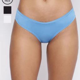 Basiics By La Intimo Multicolored Comfort Fit Panties - Pack Of 3-image-94