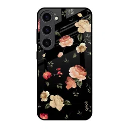 QRIOH Floral Printed Sleek & Lightweight Silicone Samsung Galaxy S23 5G Glass Back Case-picture-41