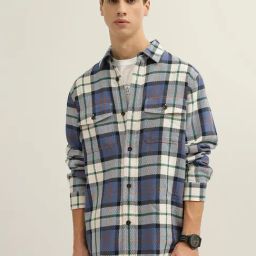 Gant Blue Regular fit Checks Shirts-image-58