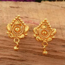 MEMOIR Gold Plated Contemporary Drop Earrings-image-83